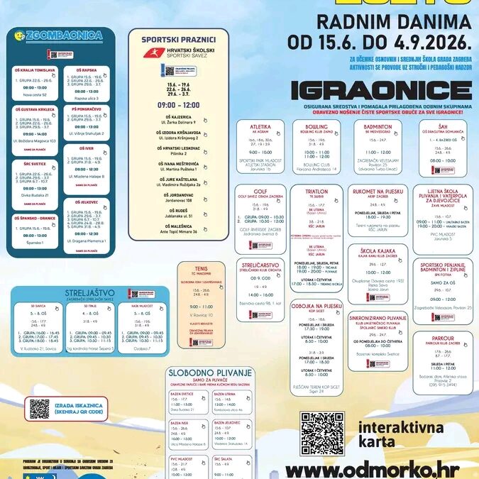 Program ODMORKO LJETO